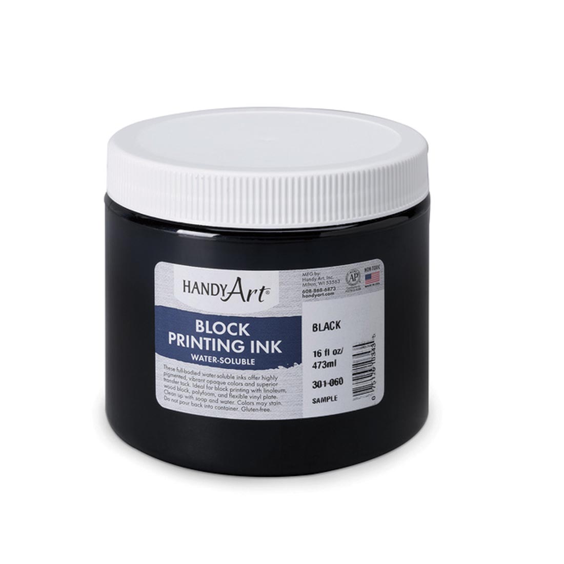 Jar of Black Handy Art Block Printing Ink