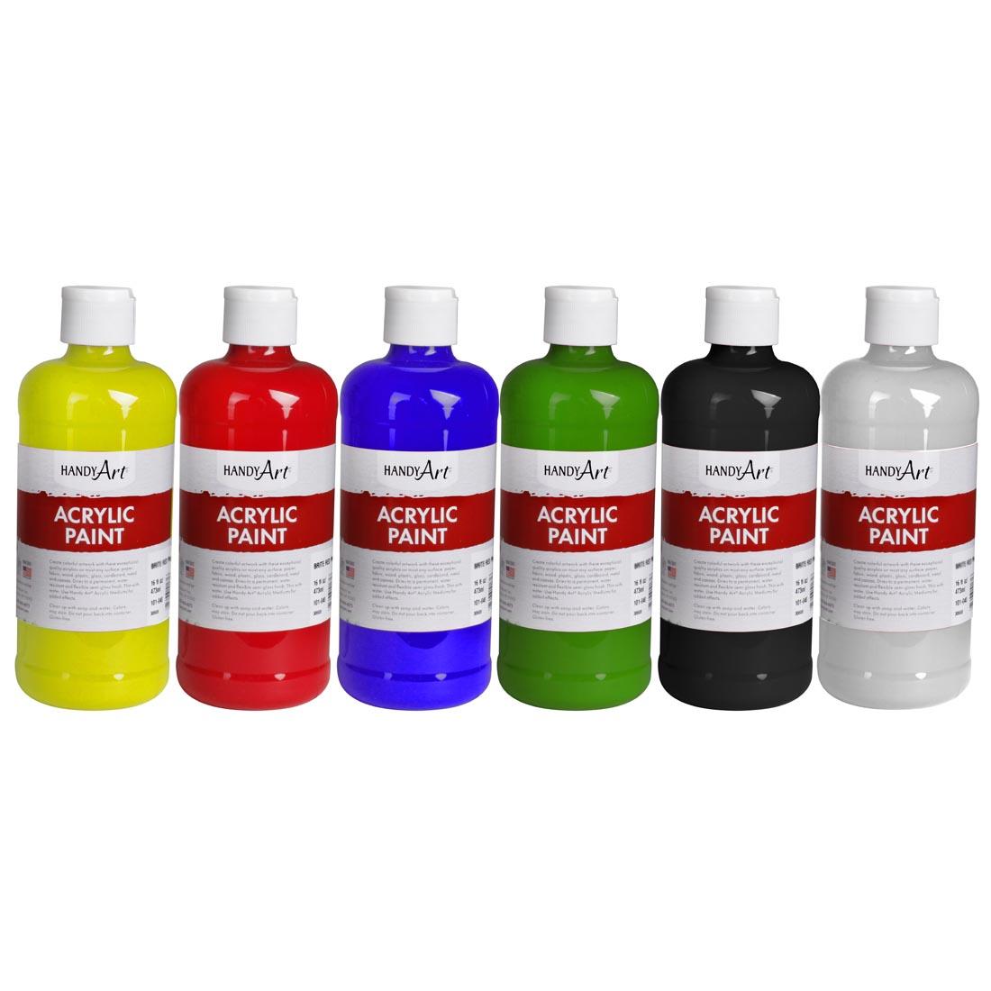 Handy Art Acrylic Paints 6-Color Pint Set