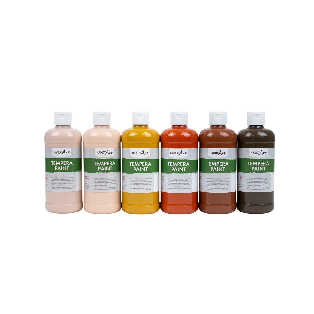 Handy Art Tempera 6-Color Multicultural Pint Set