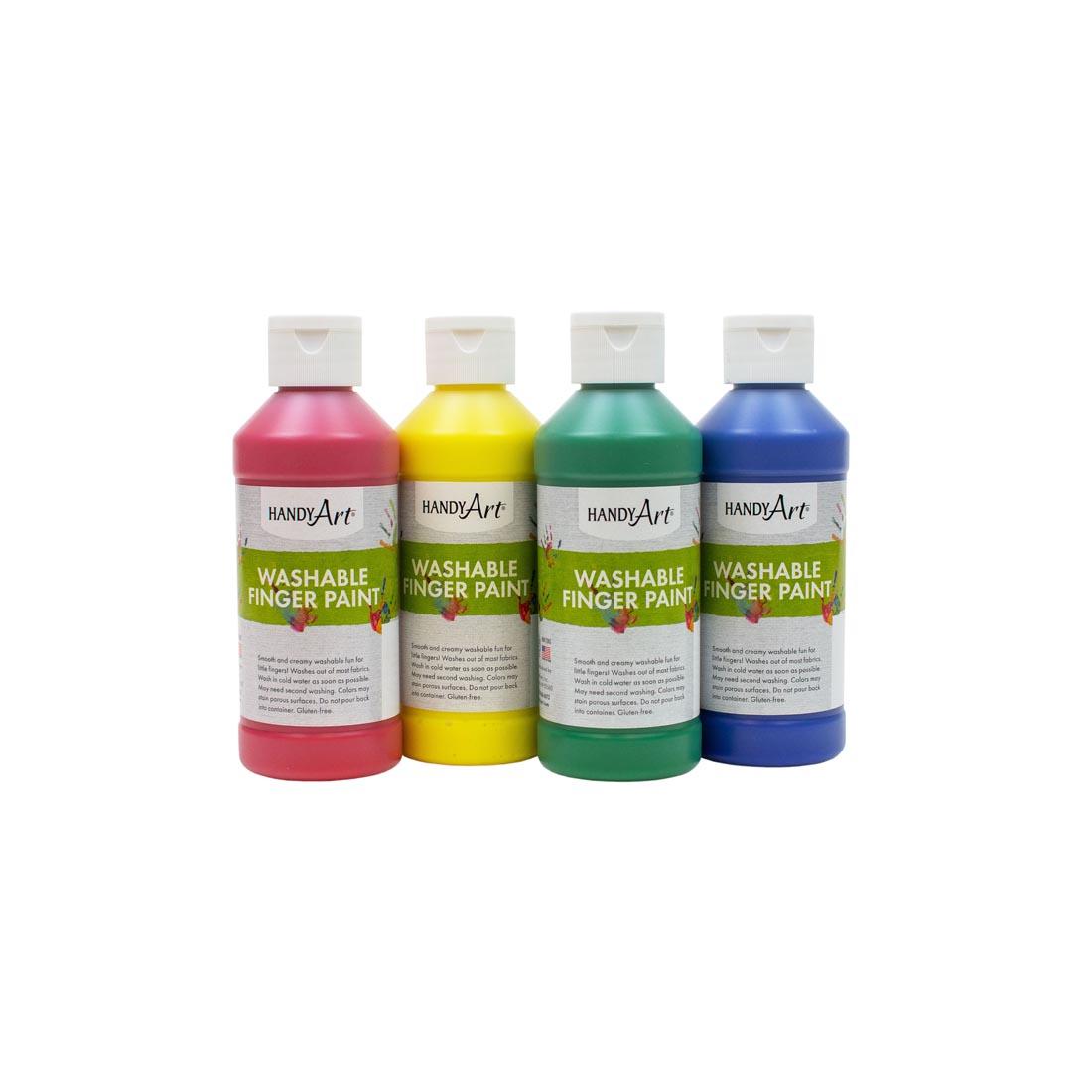 Handy Art Washable Finger Paint 4-Color Set