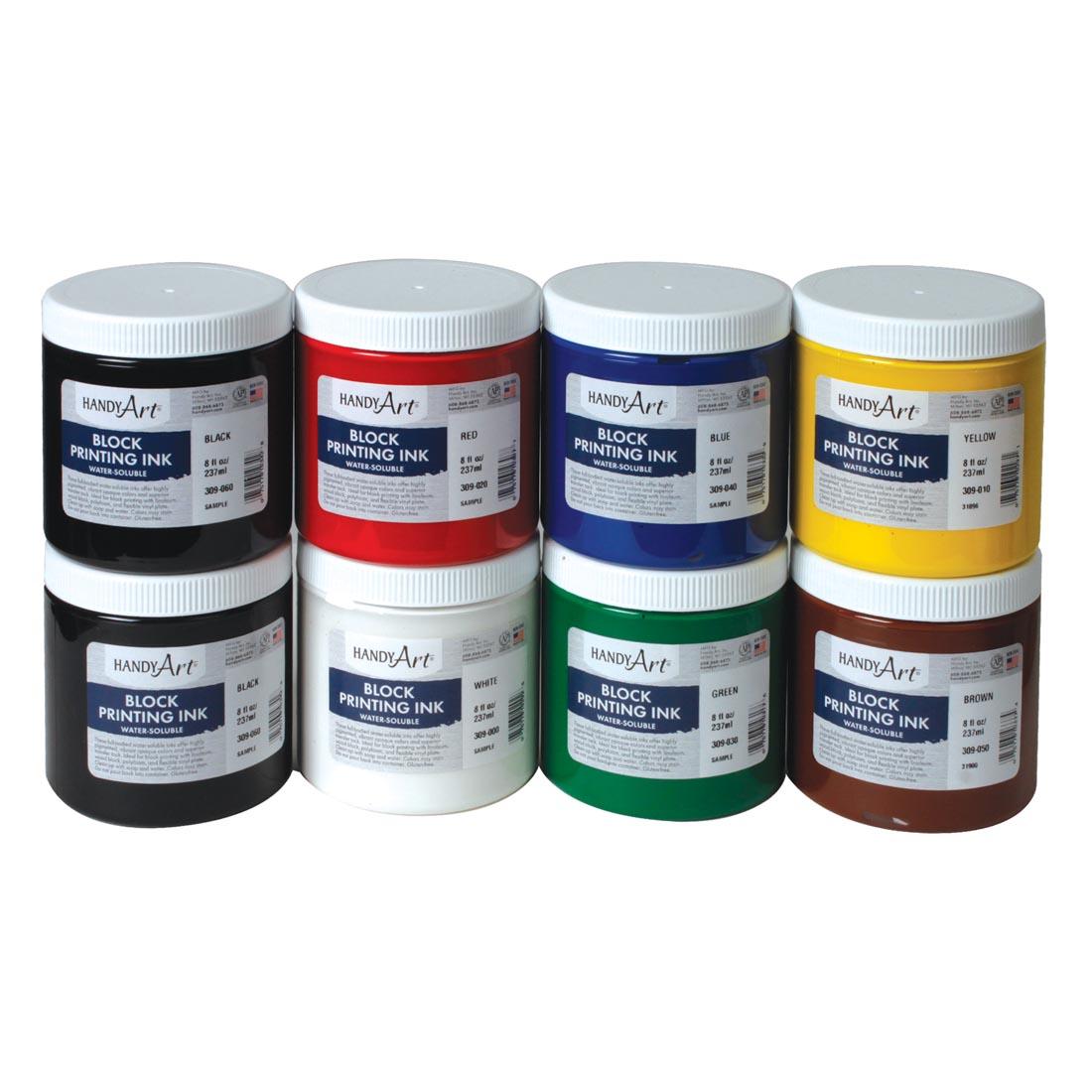 8 jars from the Handy Art Block Ink 7 Color Set