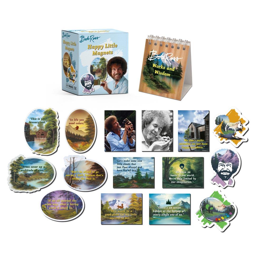 Bob Ross Happy Little Magnet Set