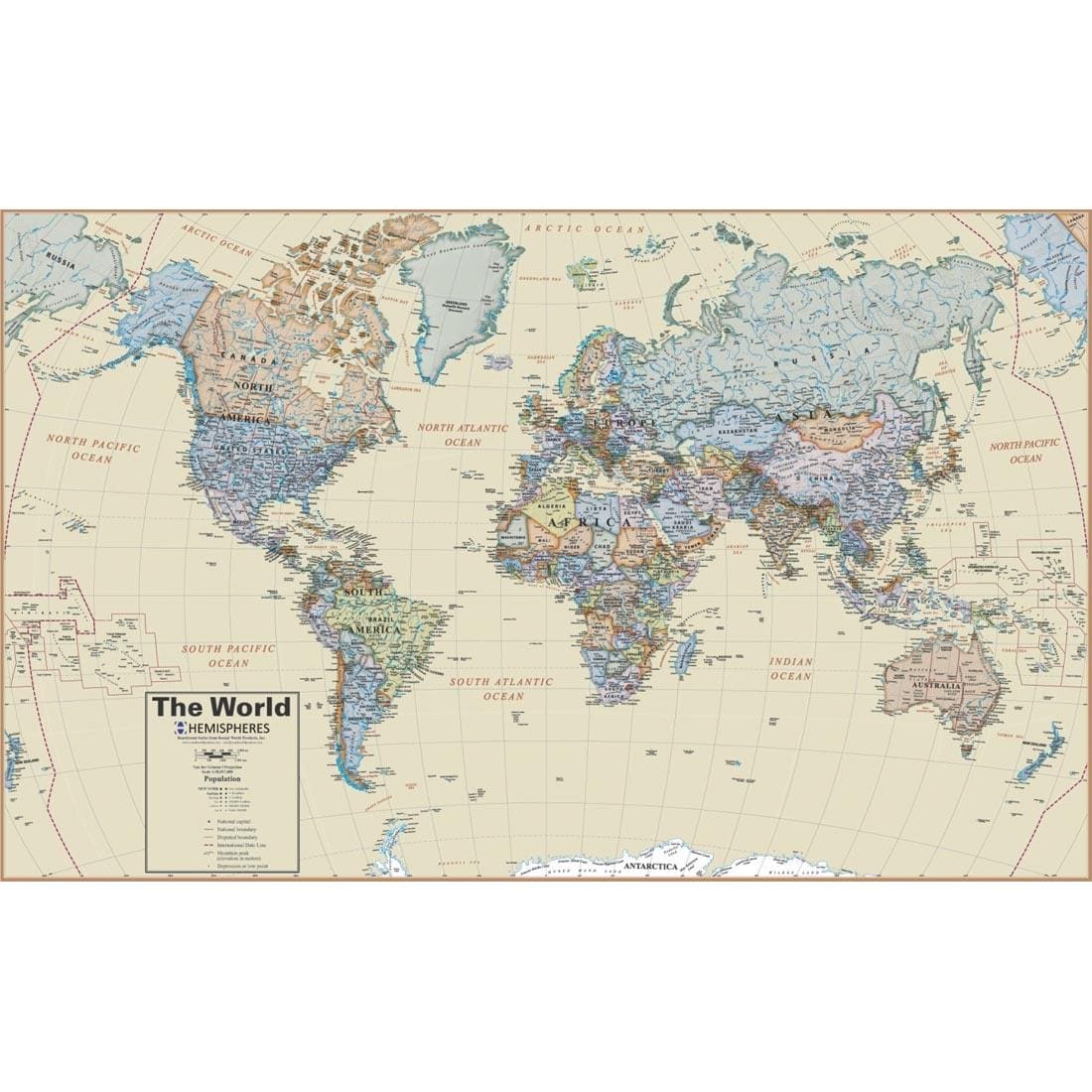 World Boardroom Wall Map by Round World Products