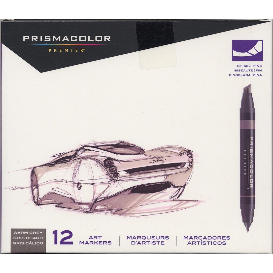 Prismacolor Premier Art Markers 12-Count Warm Greys Set