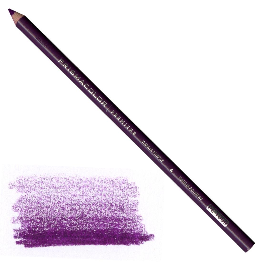 Dahlia Purple Prismacolor Premier Colored Pencil with a sample colored swatch