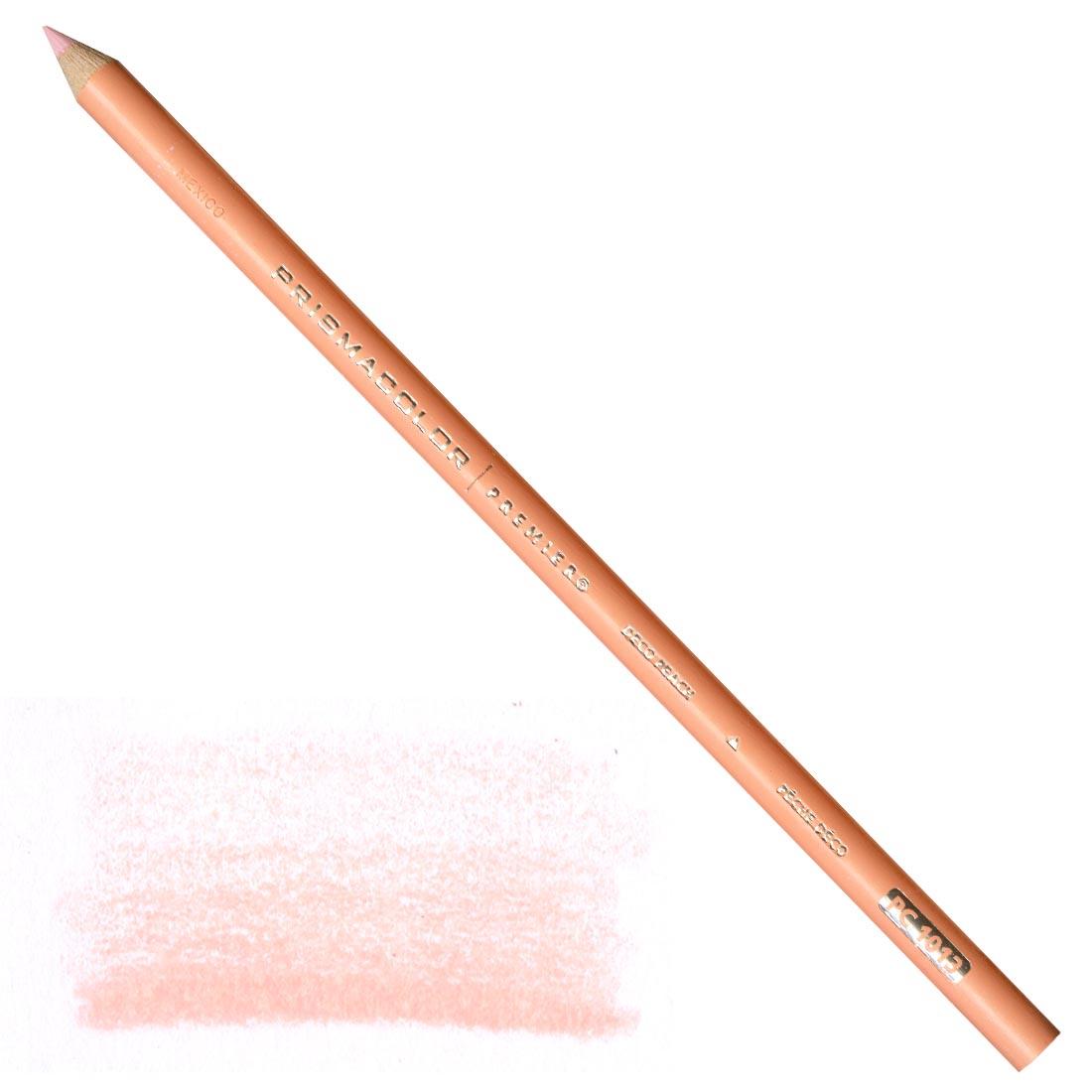 Deco Peach Prismacolor Premier Colored Pencil with a sample colored swatch