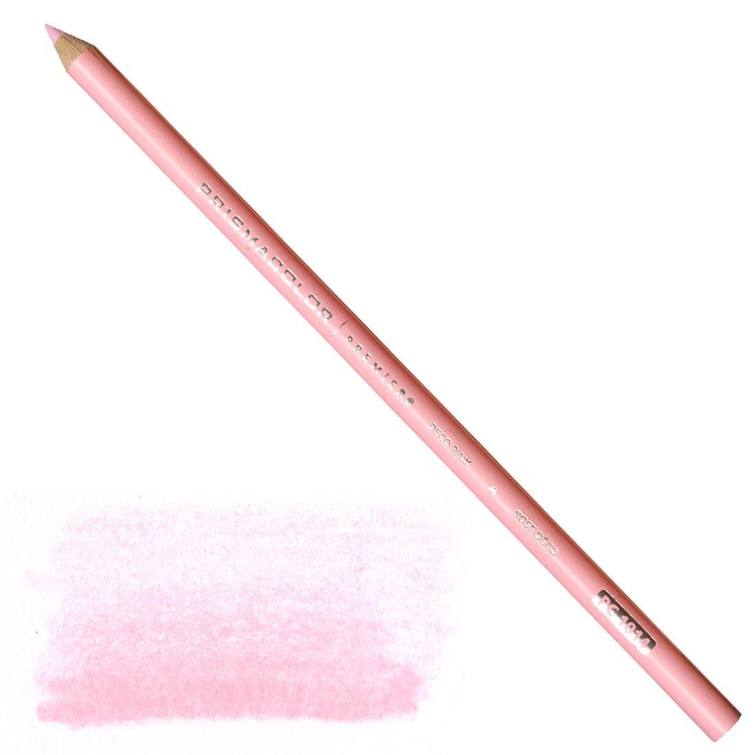 Deco Pink Prismacolor Premier Colored Pencil with a sample colored swatch