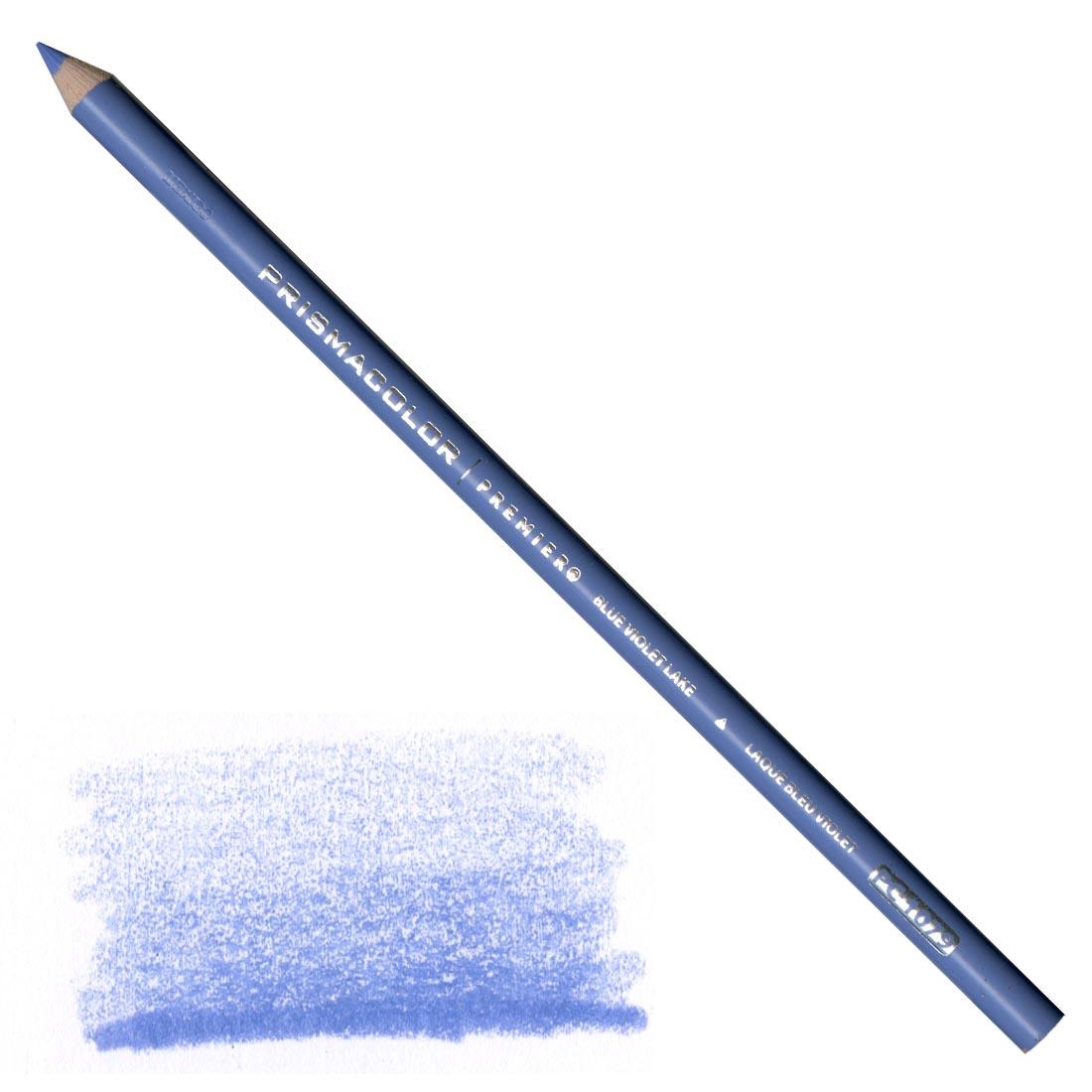 Blue Violet Lake Prismacolor Premier Colored Pencil with a sample colored swatch