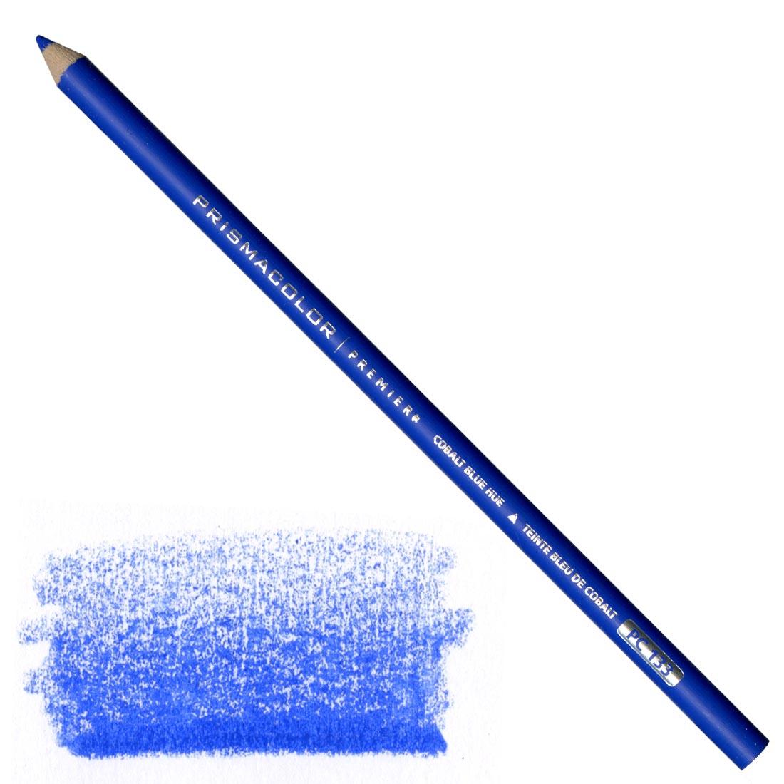 Cobalt Blue Hue Prismacolor Premier Colored Pencil with a sample colored swatch