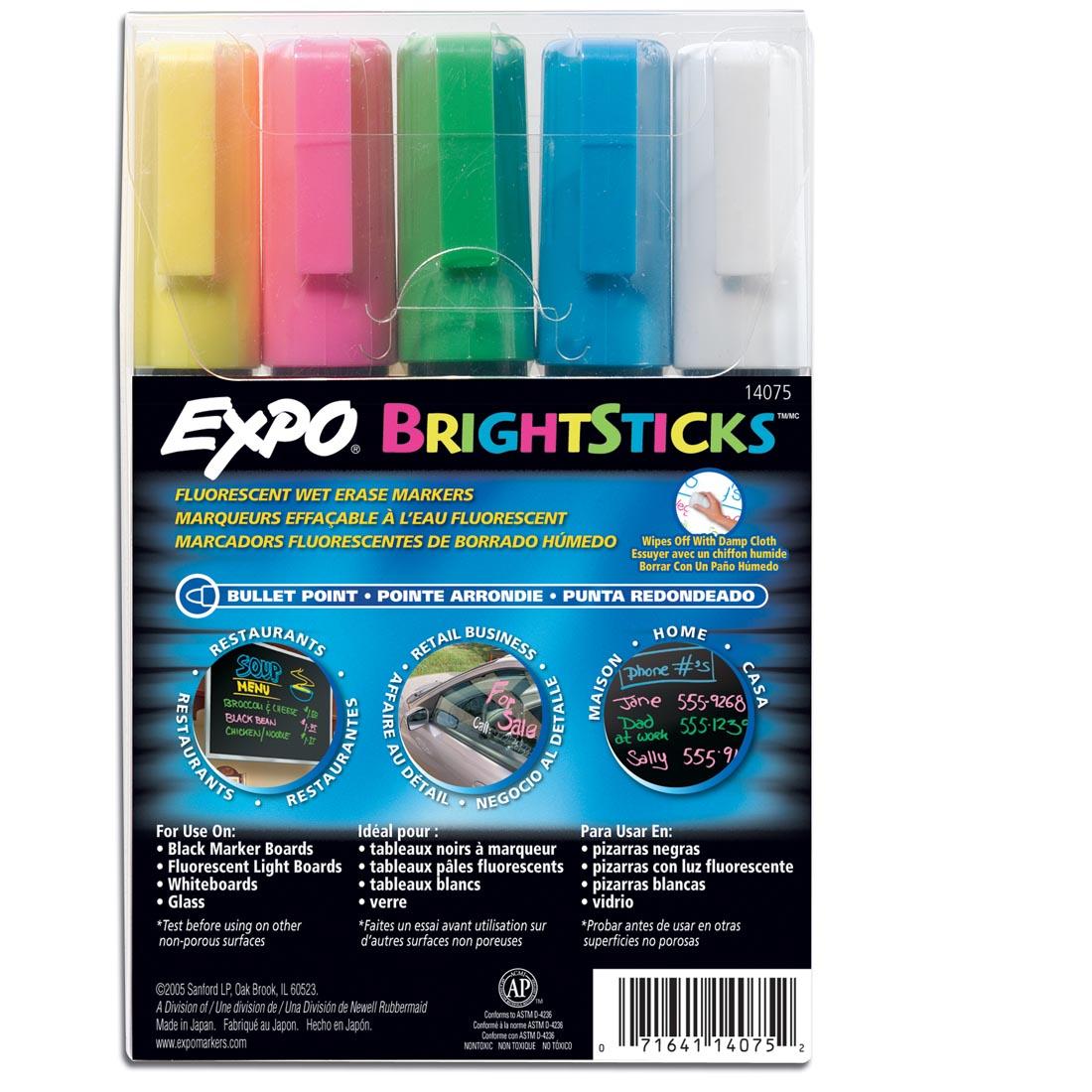 Expo BrightSticks Wet Erase Fluorescent Markers