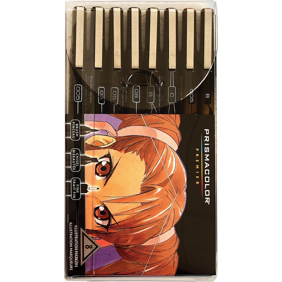 Prismacolor Premier Fine Line Marker 8-Count Manga Set