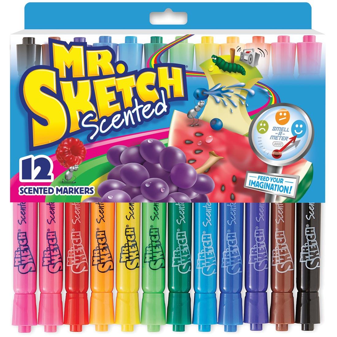 Mr. Sketch Scented Watercolor Markers, 12 Colors 