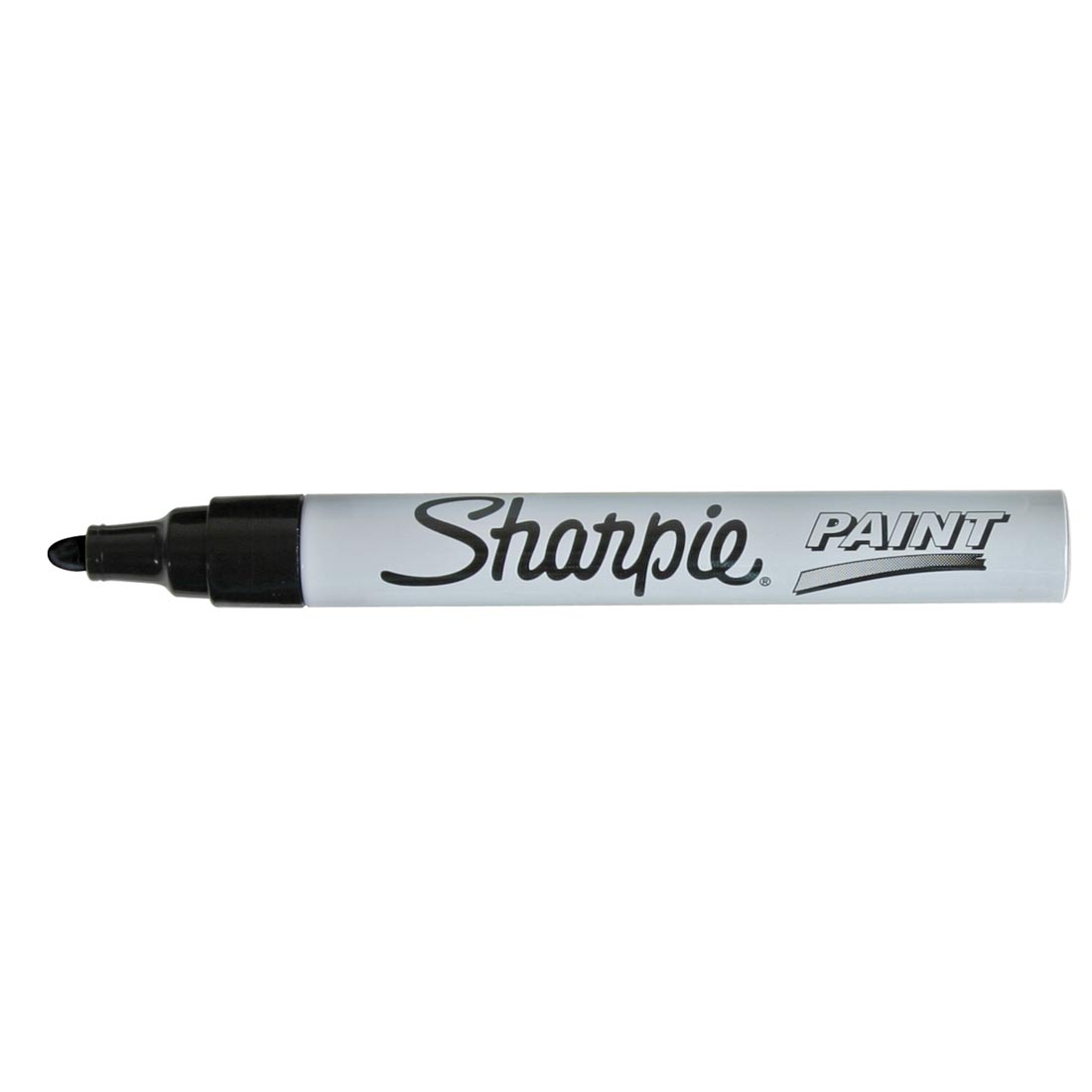 Black Sharpie Oil-Based Medium Point Paint Marker with cap off