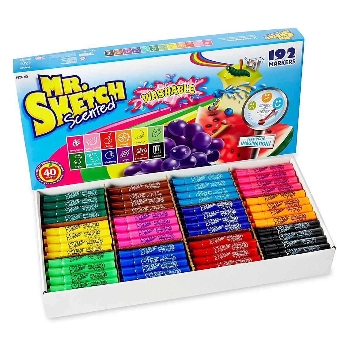 Mr. Sketch Washable Scented Chisel Tip Markers 192-Count School Pack