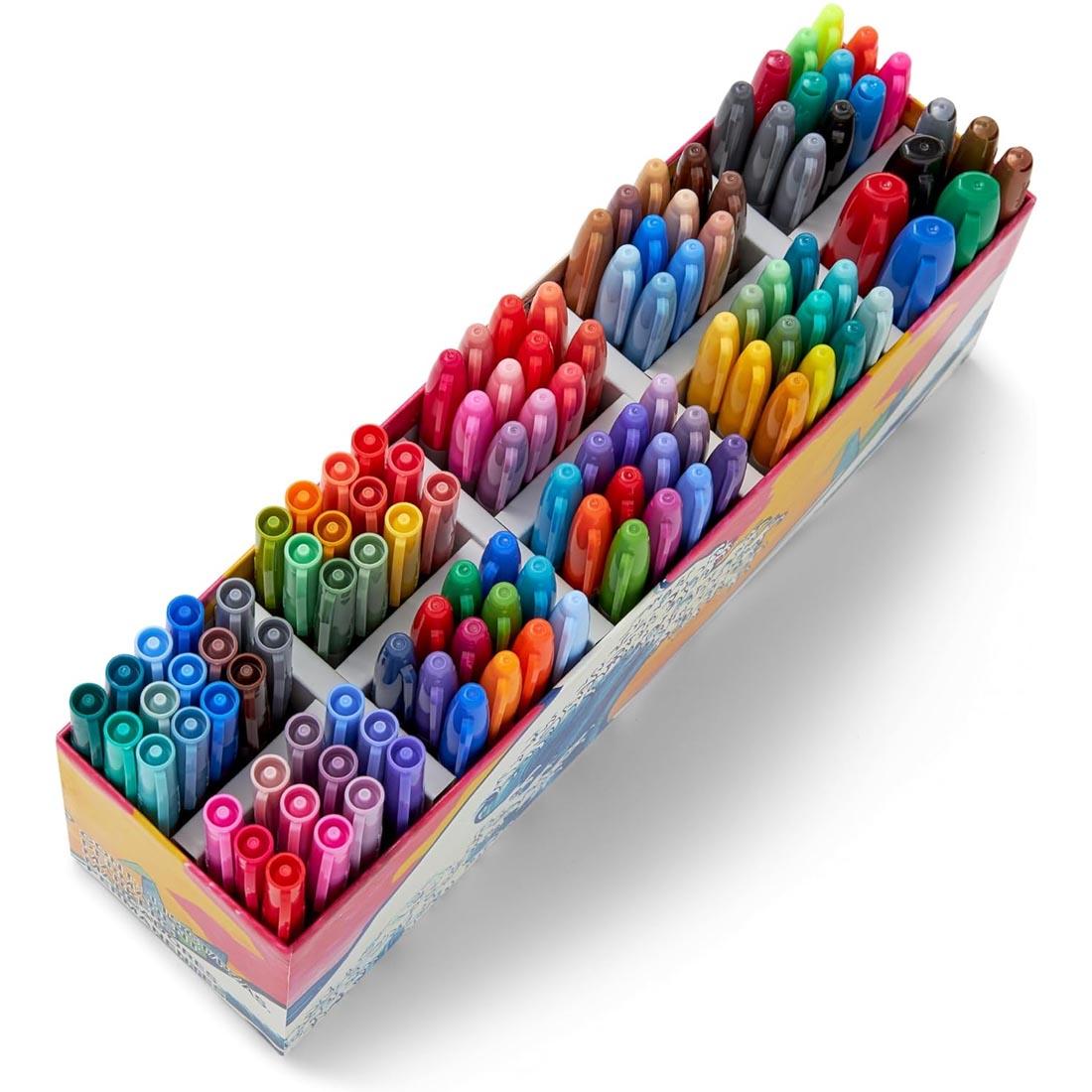 Sharpie Marker 115-Count Ultimate Collection package, shown with lid off and all markers standing up