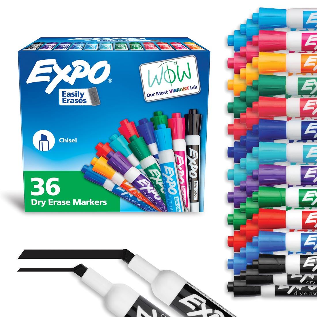 Expo Low Odor Chisel Tip Dry Erase Markers 36-Count Value Pack