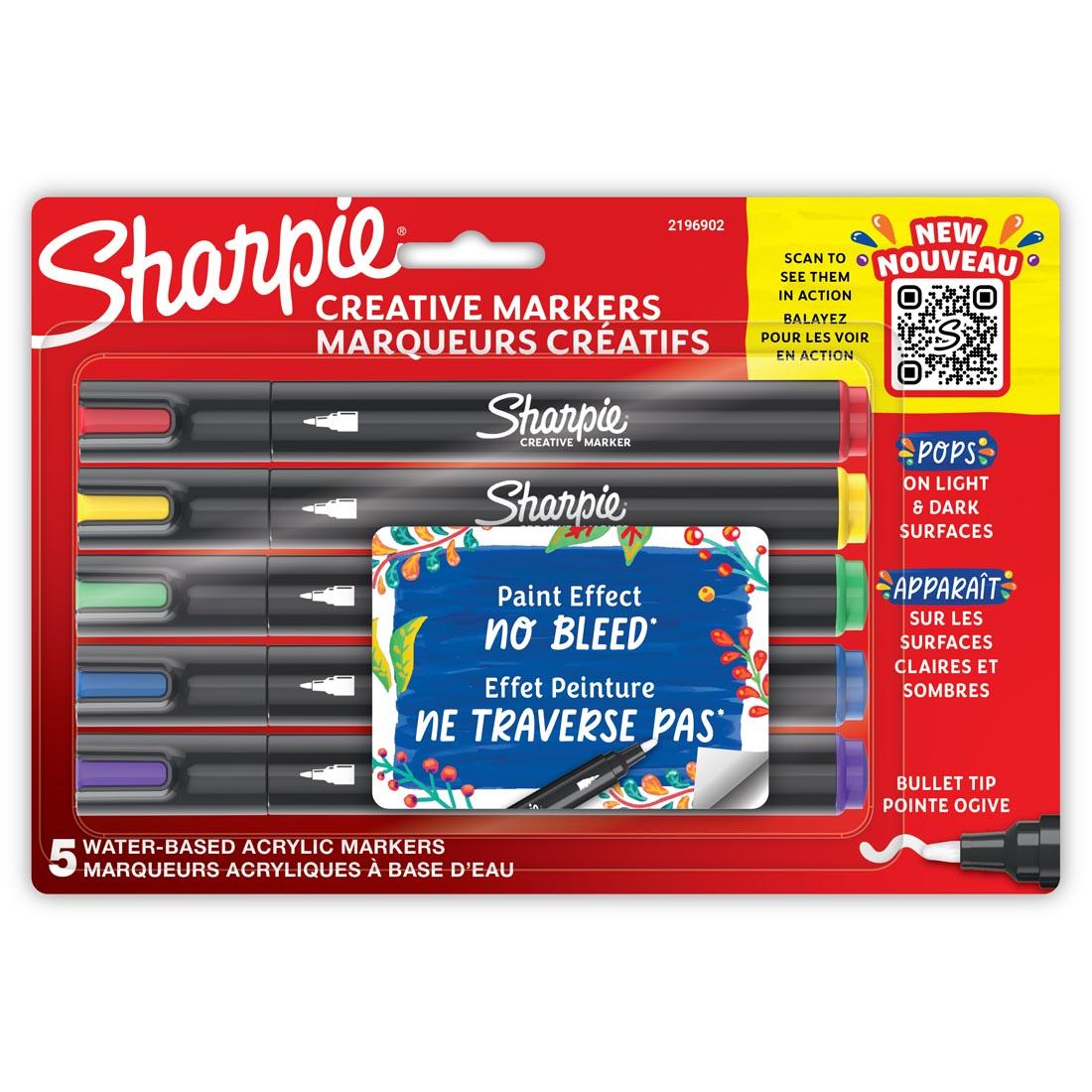 Sharpie Creative Bullet Tip Markers 5-Color Set in package