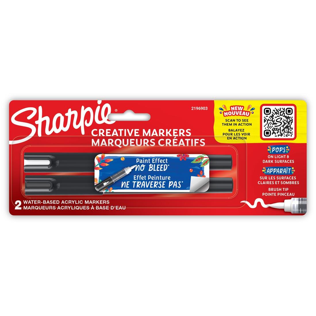 Sharpie Creative Brush Tip Markers 2-Color Set in package