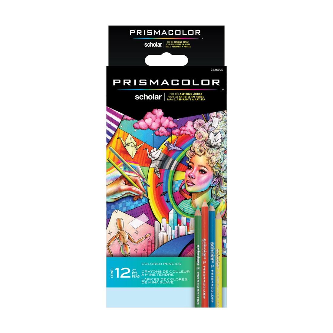Prismacolor Scholar Colored Pencils 12-Color Set