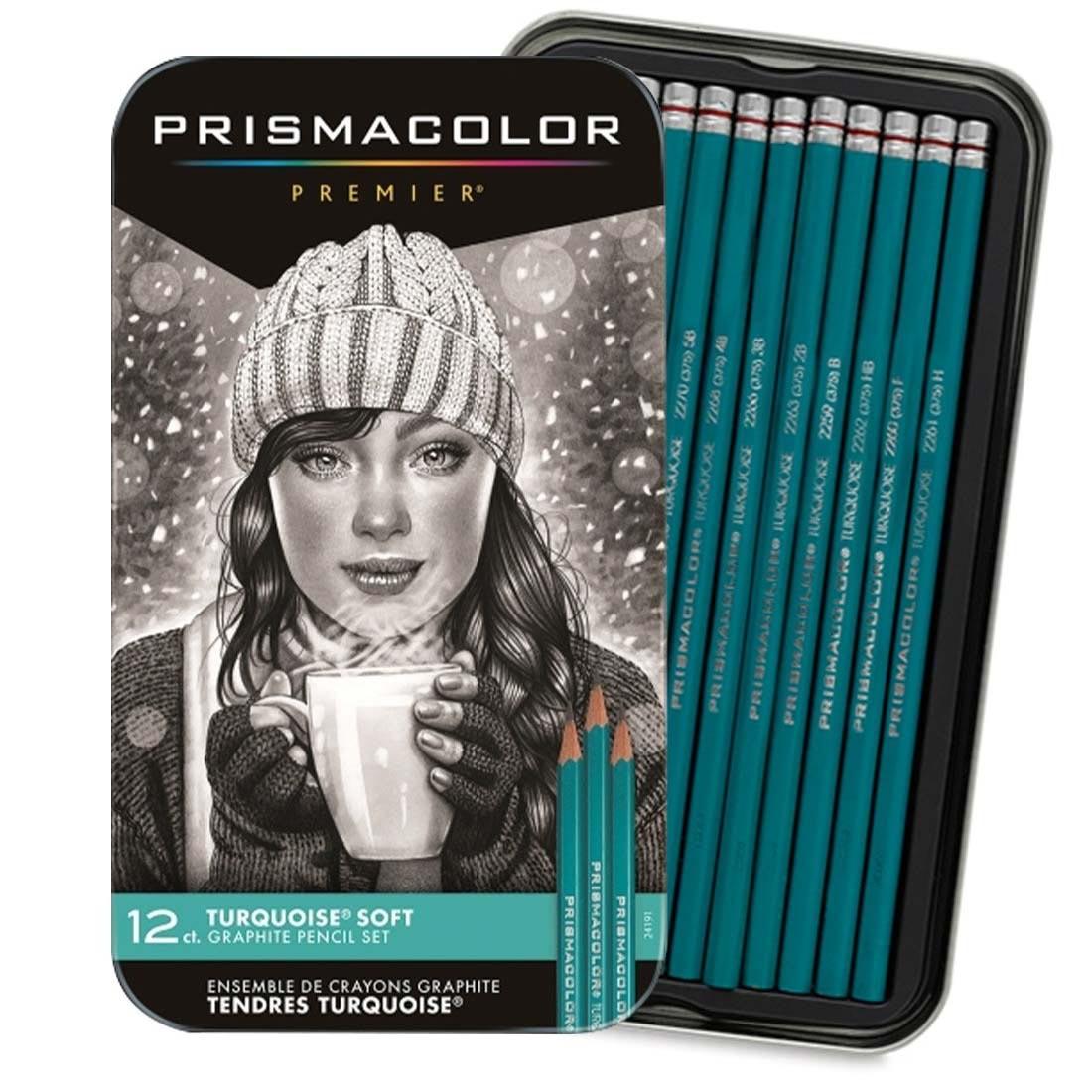 Prismacolor Premier Turquoise Drawing Pencils 12-Count Set