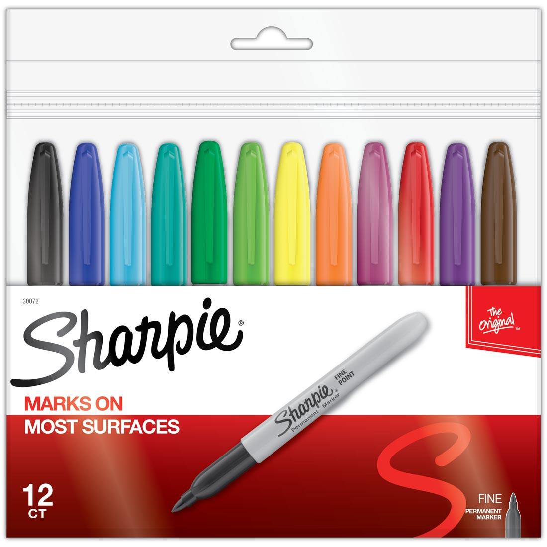 Sharpie Fine Point Permanent Markers 12-Color Set