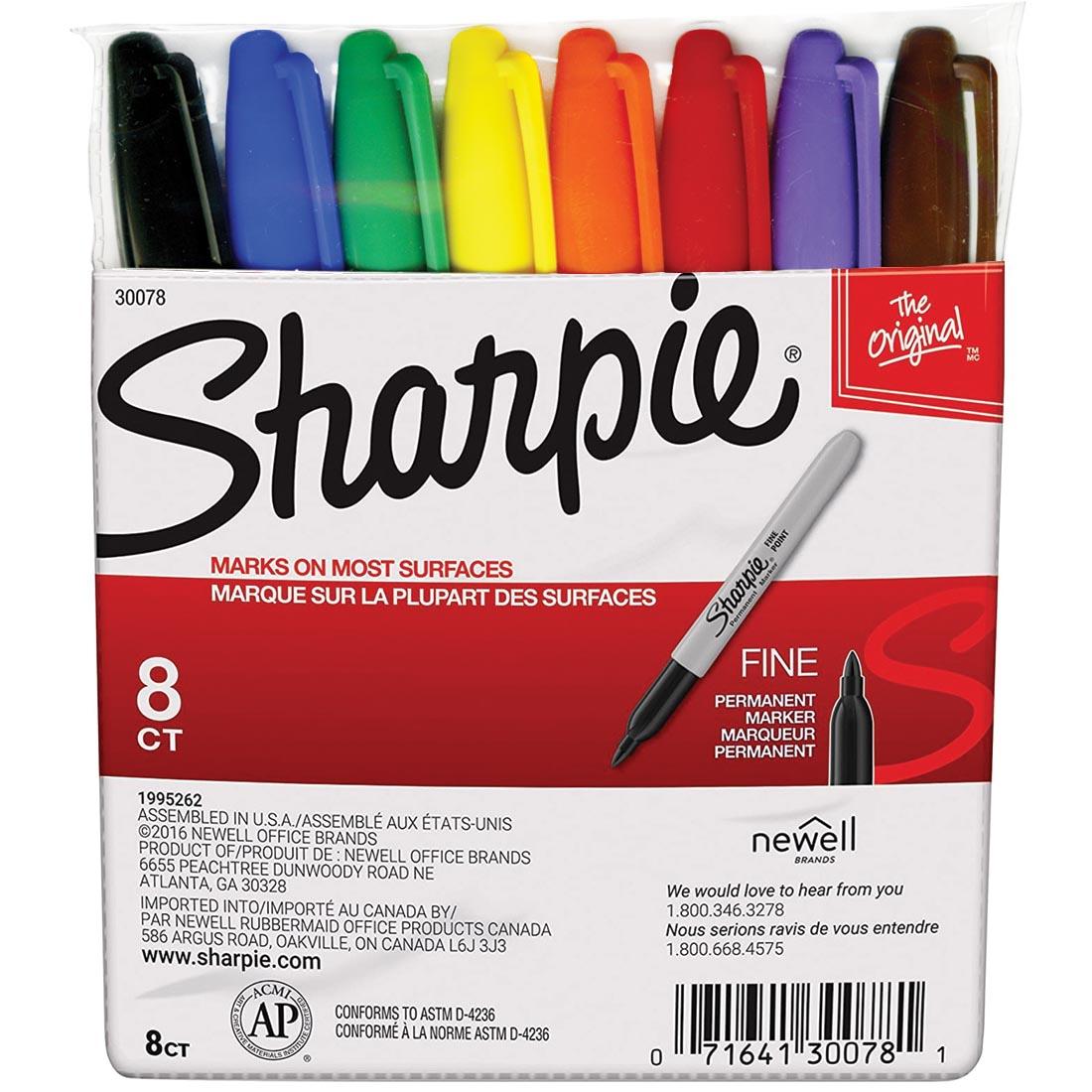 Sharpie Fine Point Permanent Markers 8-Color Set