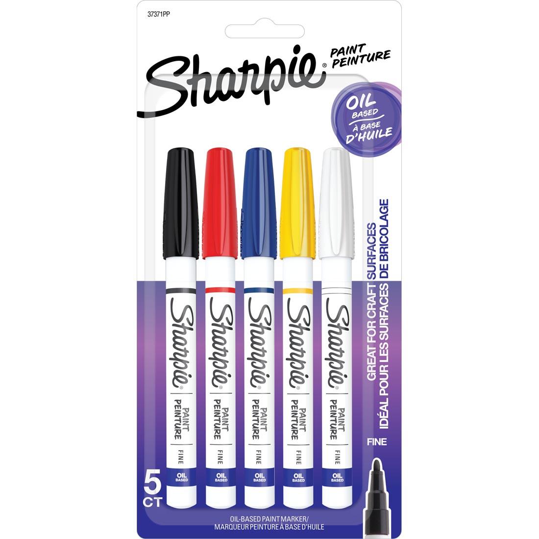 Sharpie Fine Point Oil-Based Paint Markers 5-Color Set