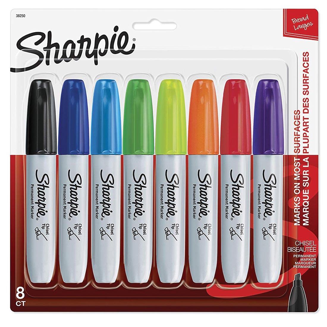 Sharpie Chisel Tip Permanent Markers 8-Color Set