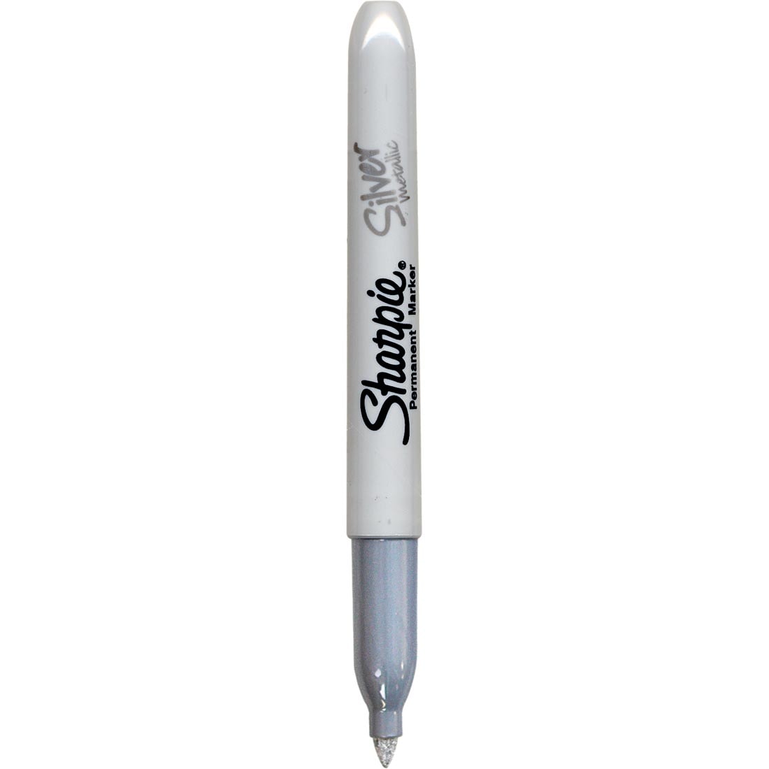 Metallic Silver Sharpie Fine Point Permanent Marker with cap off