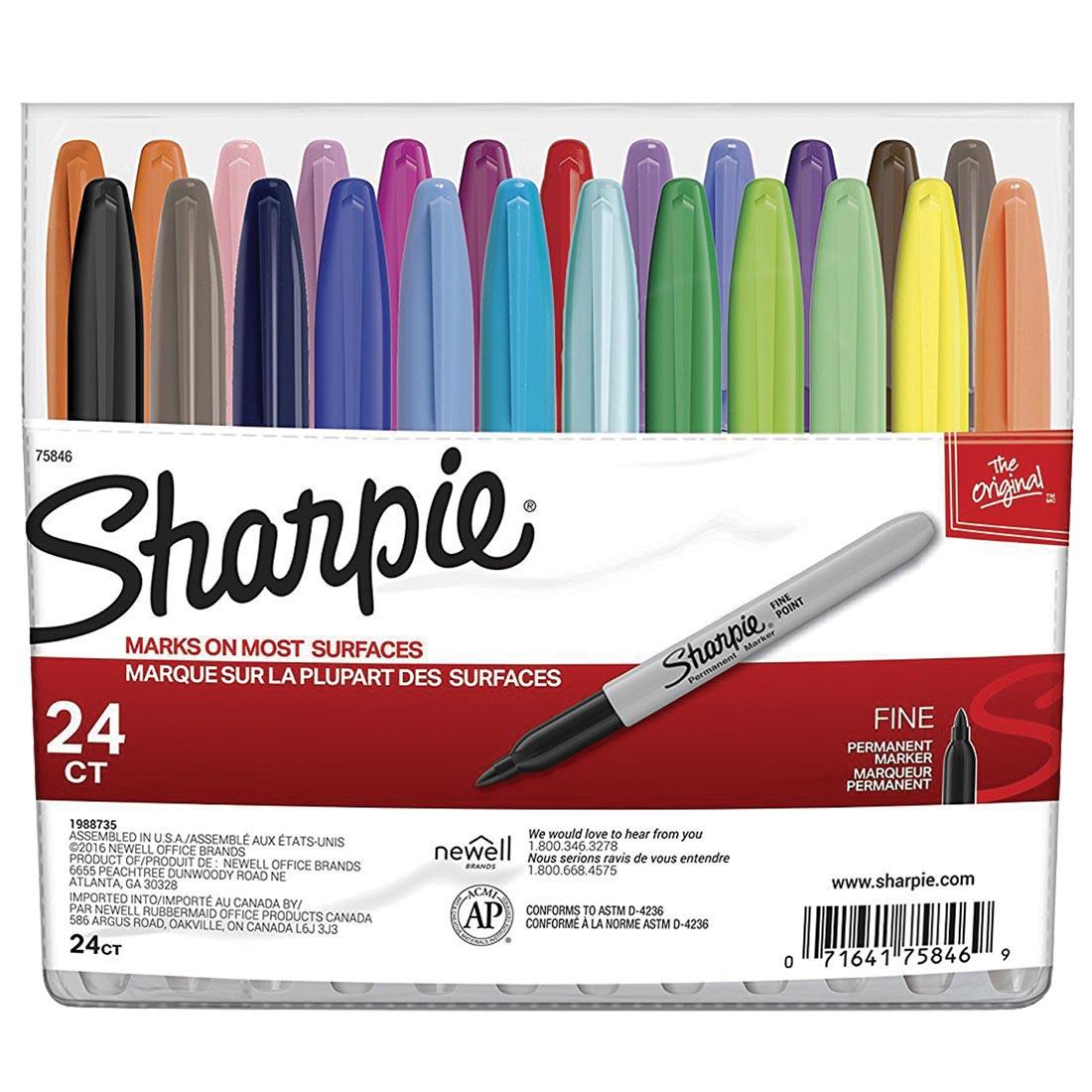 Sharpie Fine Point Permanent Markers 24-Color Set