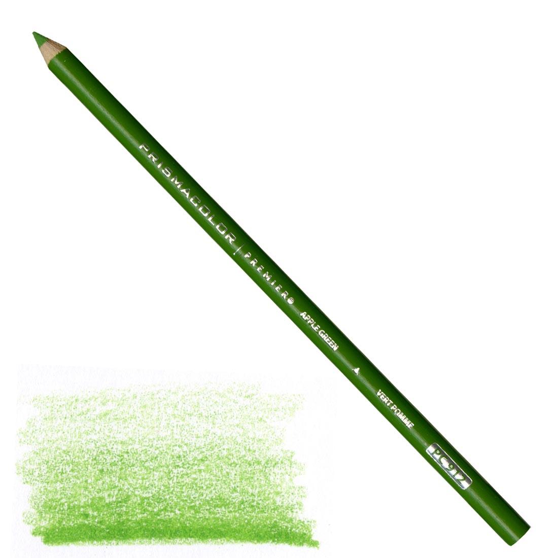 Apple Green Prismacolor Premier Colored Pencil with a sample colored swatch