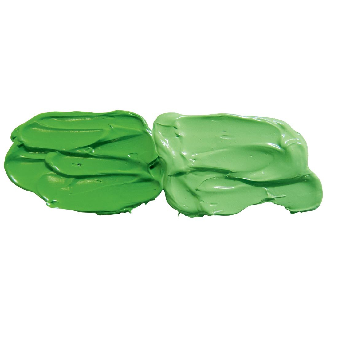 Cadmium Green Light Grumbacher Pre-Tested Oil Paint samples; both full strength and mixed with white