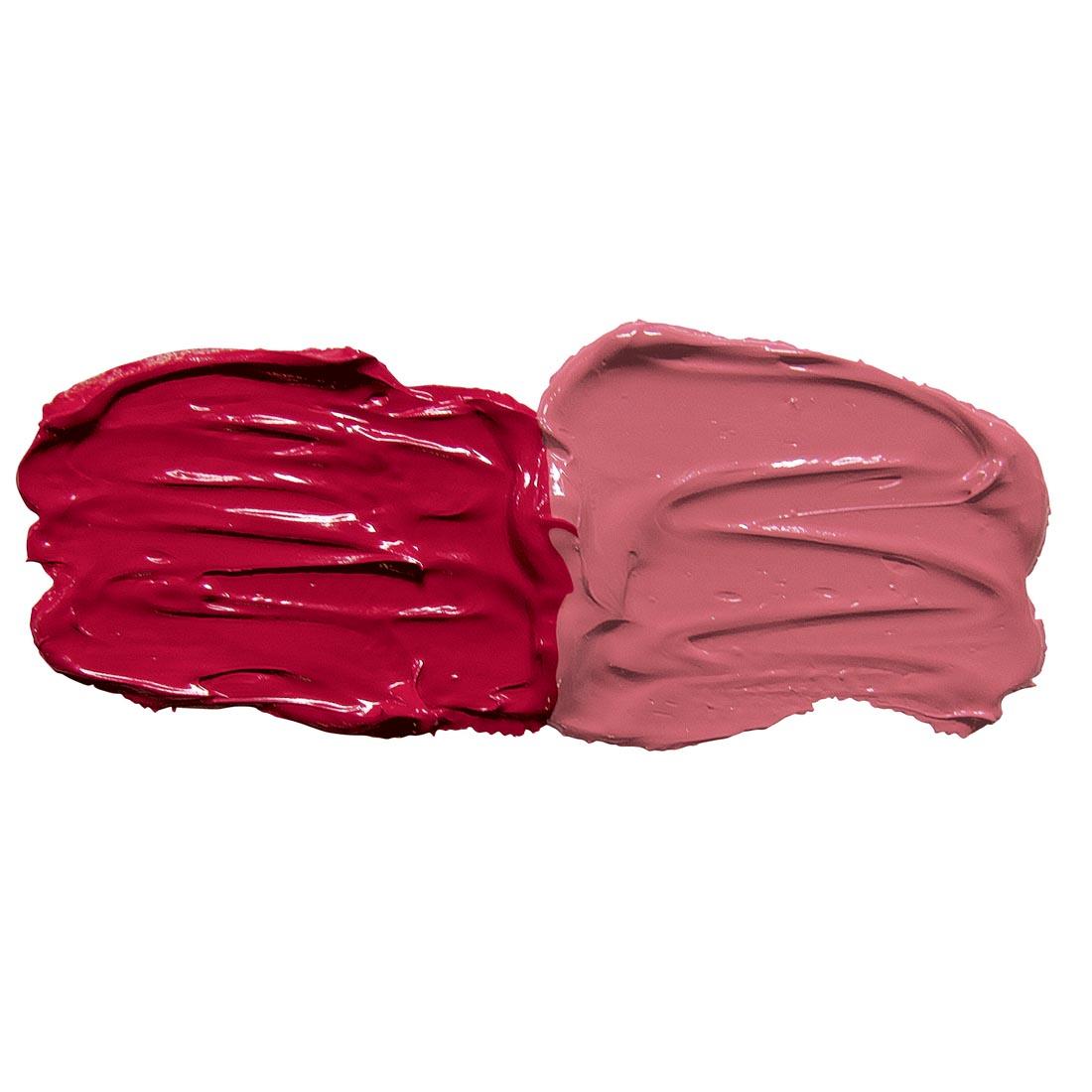 Cadmium Red Medium Grumbacher Pre-Tested Oil Paint samples; both full strength and mixed with white