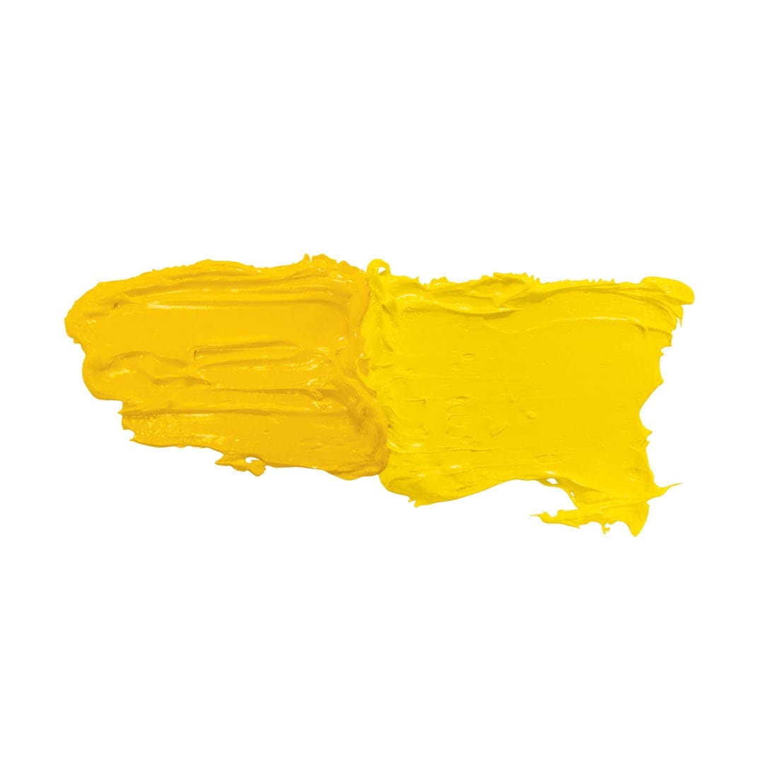 Cadmium Yellow Light Grumbacher Pre-Tested Oil Paint samples; both full strength and mixed with white