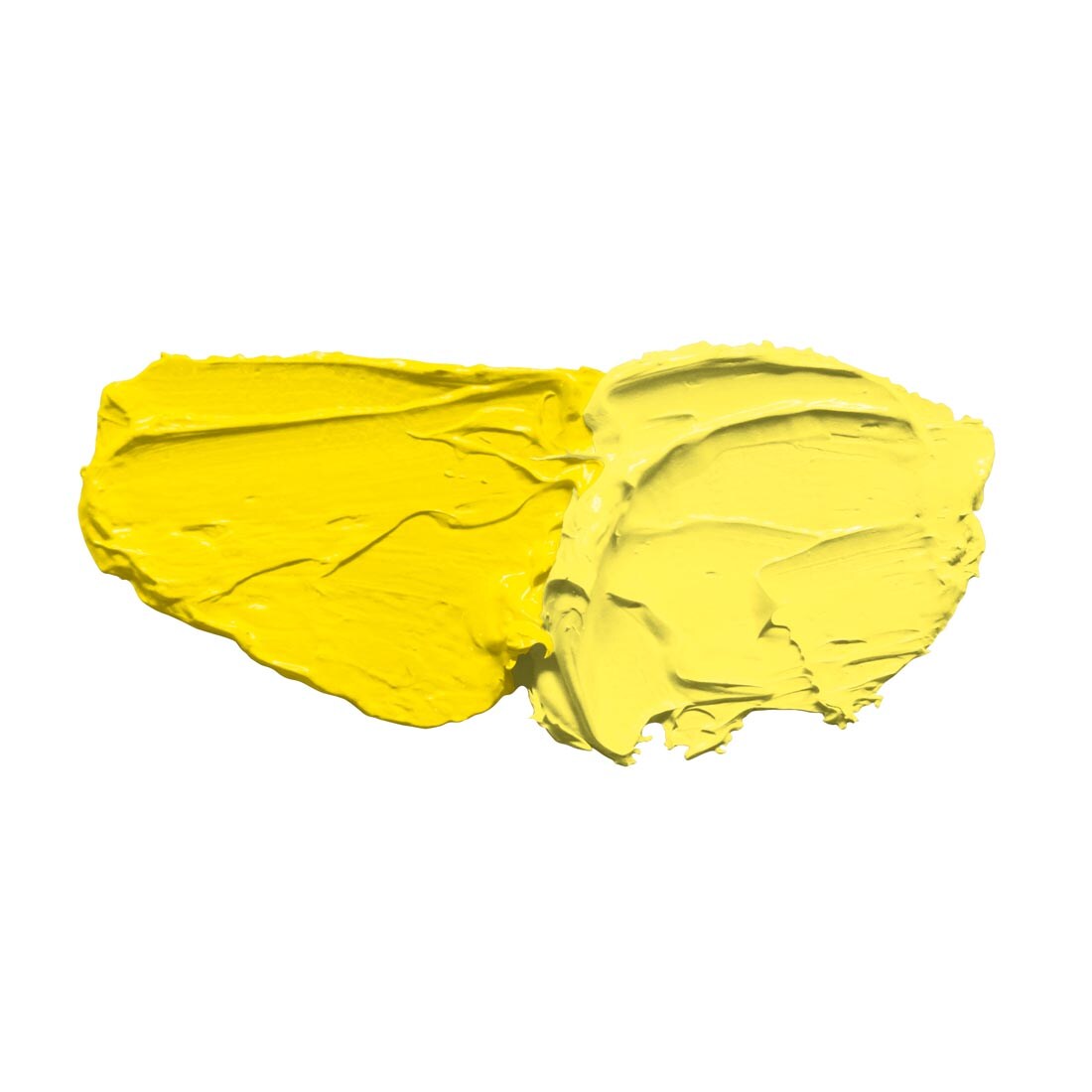 Cadmium Yellow Pale Grumbacher Pre-Tested Oil Paint samples; both full strength and mixed with white