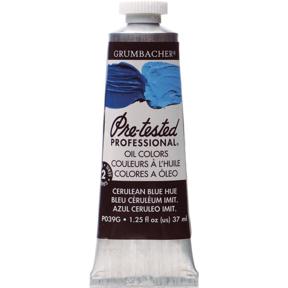 Tube of Cerulean Blue Hue Grumbacher Pre-Tested Oil Paint