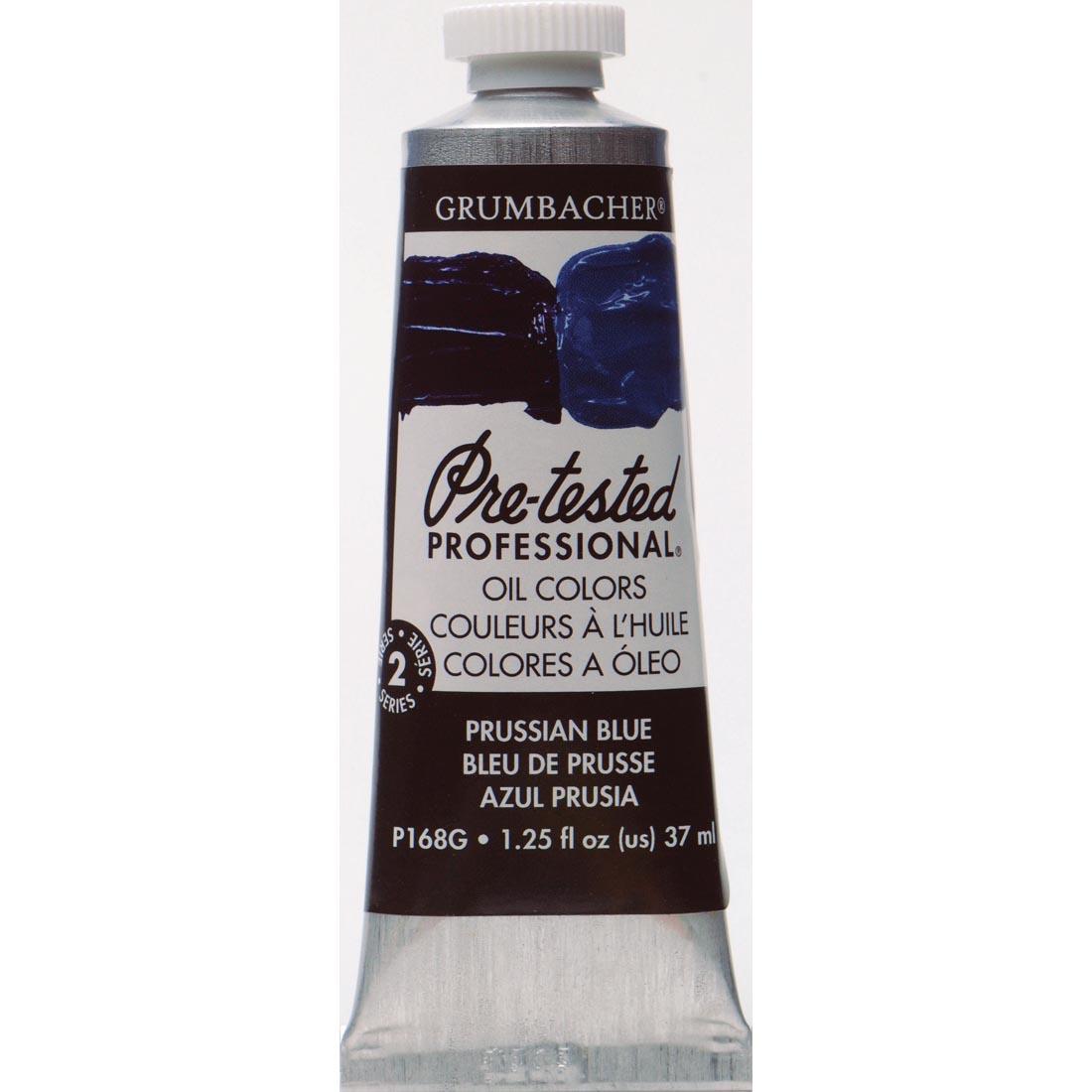 Tube of Prussian Blue Grumbacher Pre-Tested Oil Paint