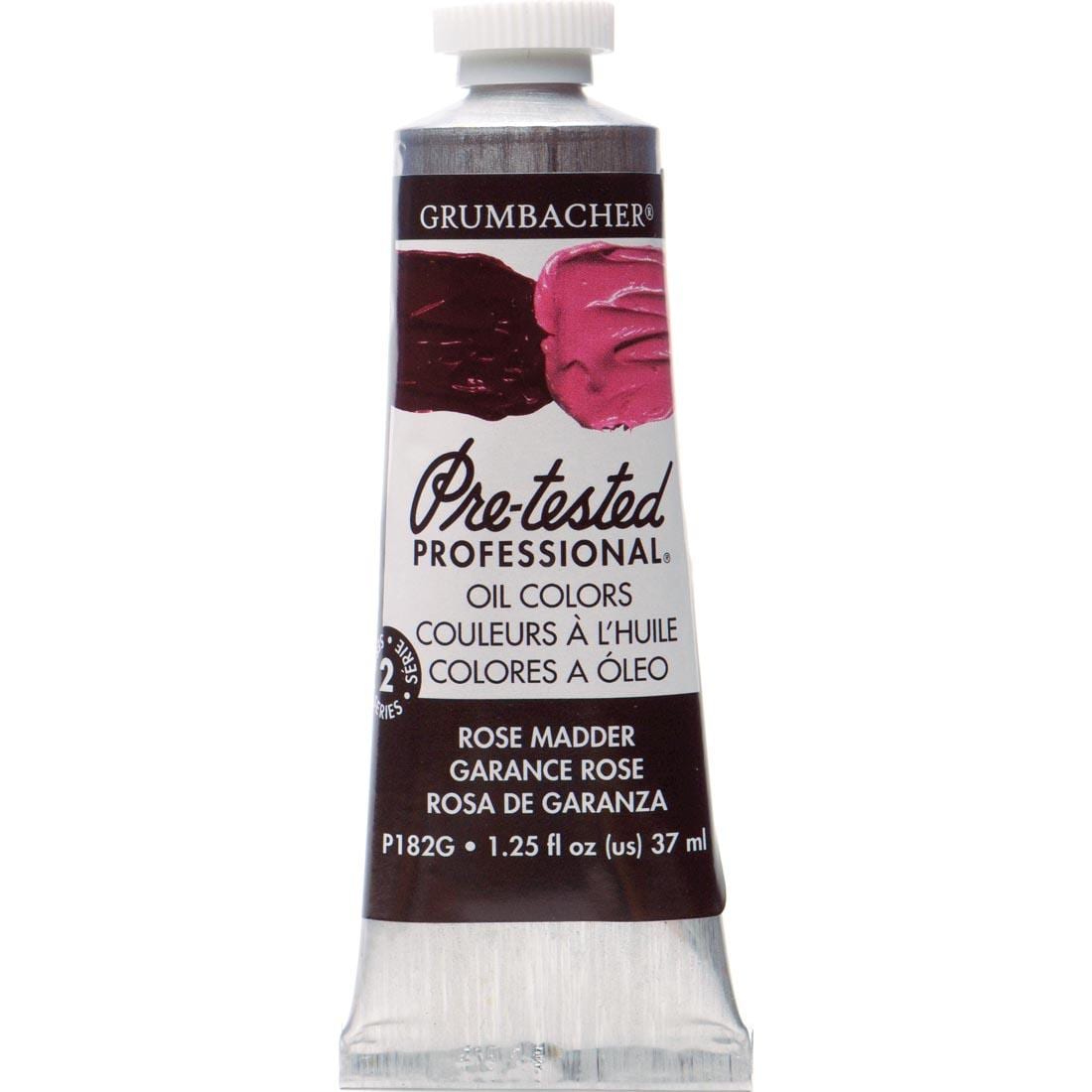 Tube of Rose Madder Grumbacher Pre-Tested Oil Paint