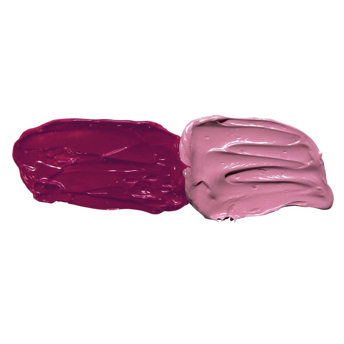 Rose Madder Grumbacher Pre-Tested Oil Paint samples; both full strength and mixed with white