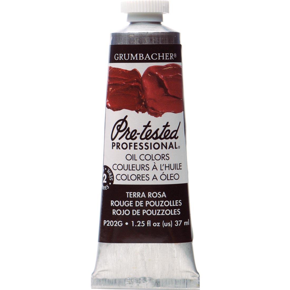 Tube of Terra Rosa Grumbacher Pre-Tested Oil Paint