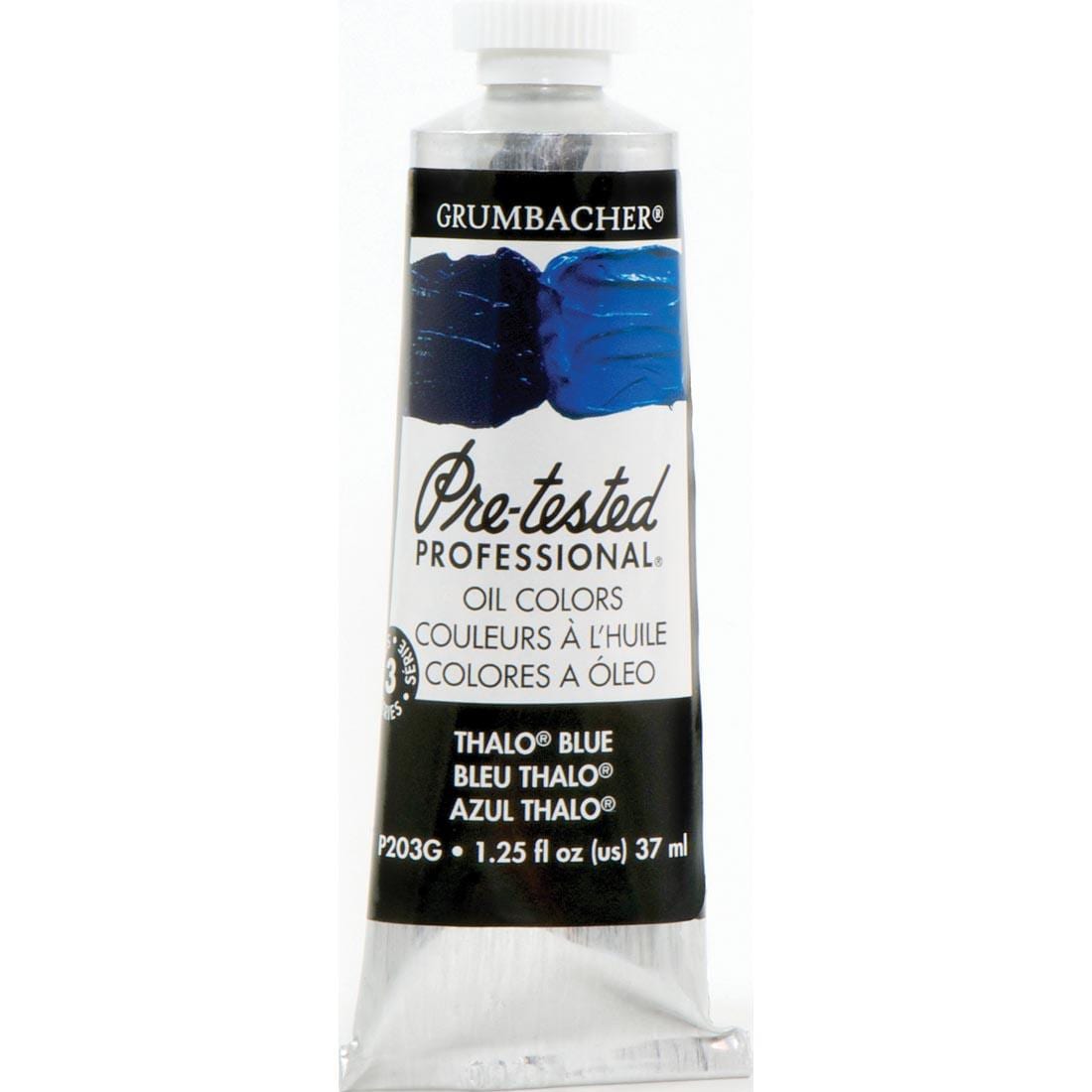 Tube of Thalo Blue Grumbacher Pre-Tested Oil Paint