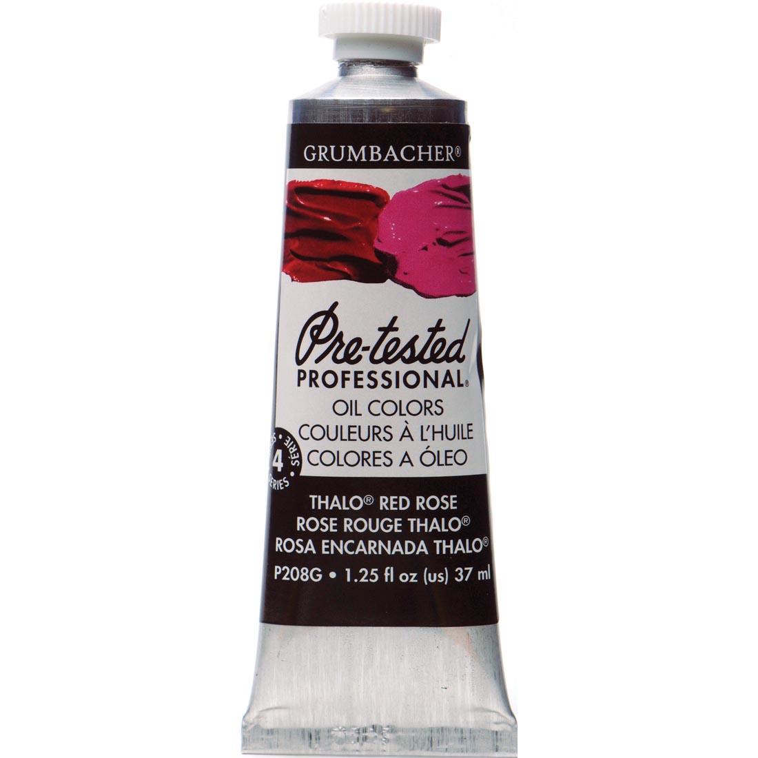 Tube of Thalo Red Rose Grumbacher Pre-Tested Oil Paint