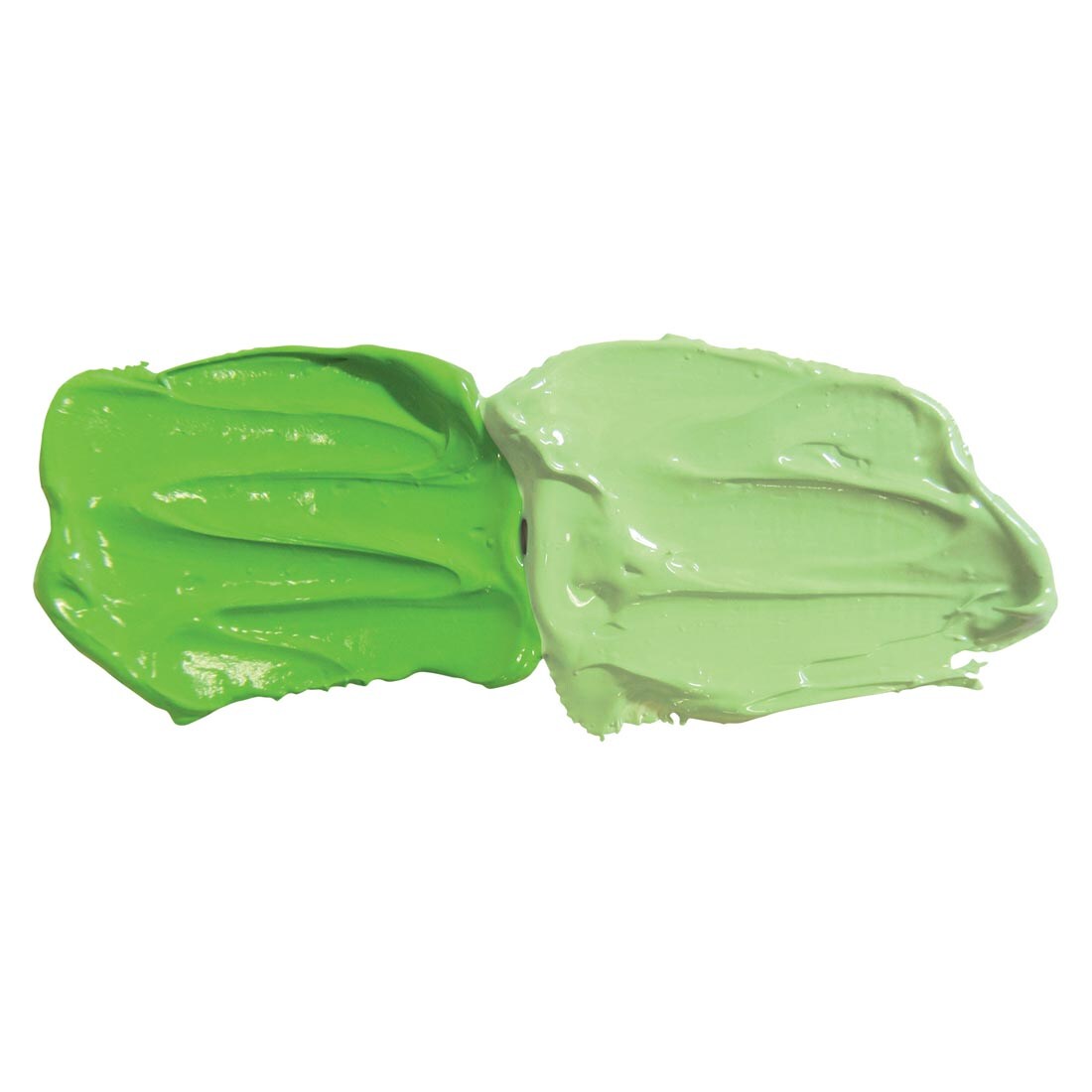 Thalo Yellow Green Grumbacher Pre-Tested Oil Paint samples; both full strength and mixed with white