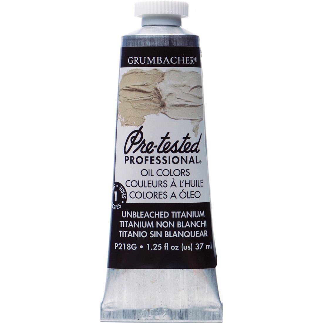 Tube of Unbleached Titanium Grumbacher Pre-Tested Oil Paint
