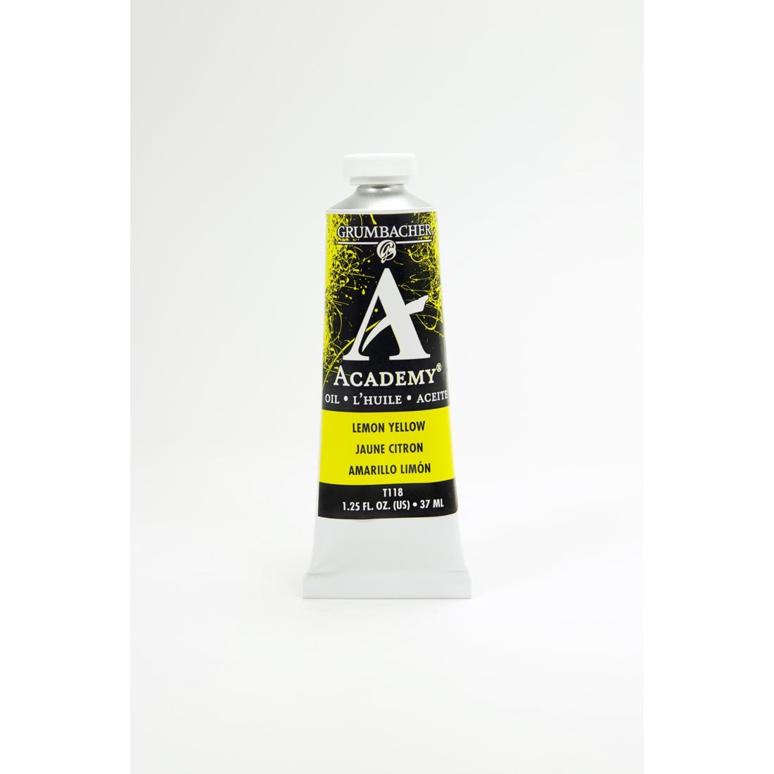 Tube of Lemon Yellow Grumbacher Academy Oil Color