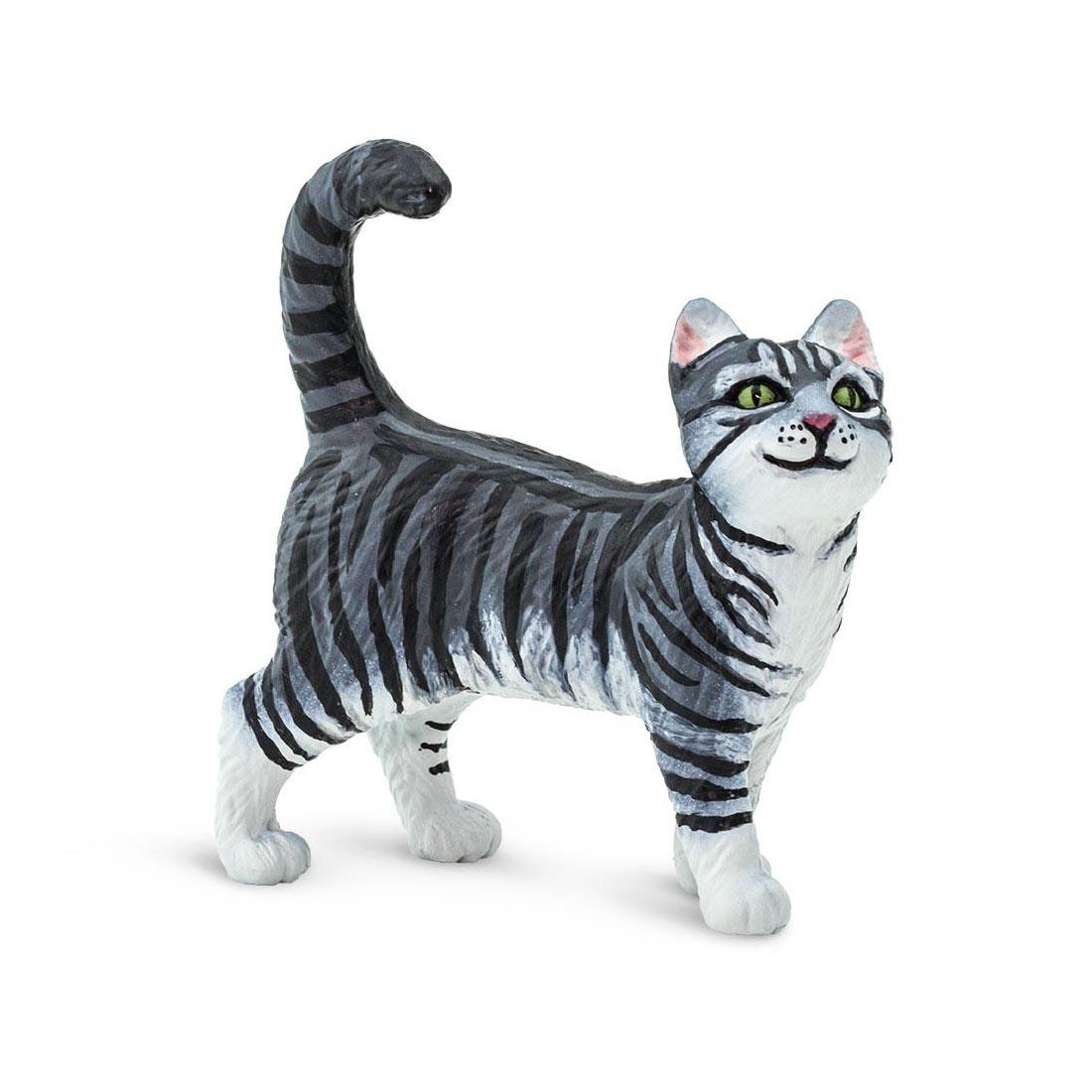 Gray Tabby Cat Figurine