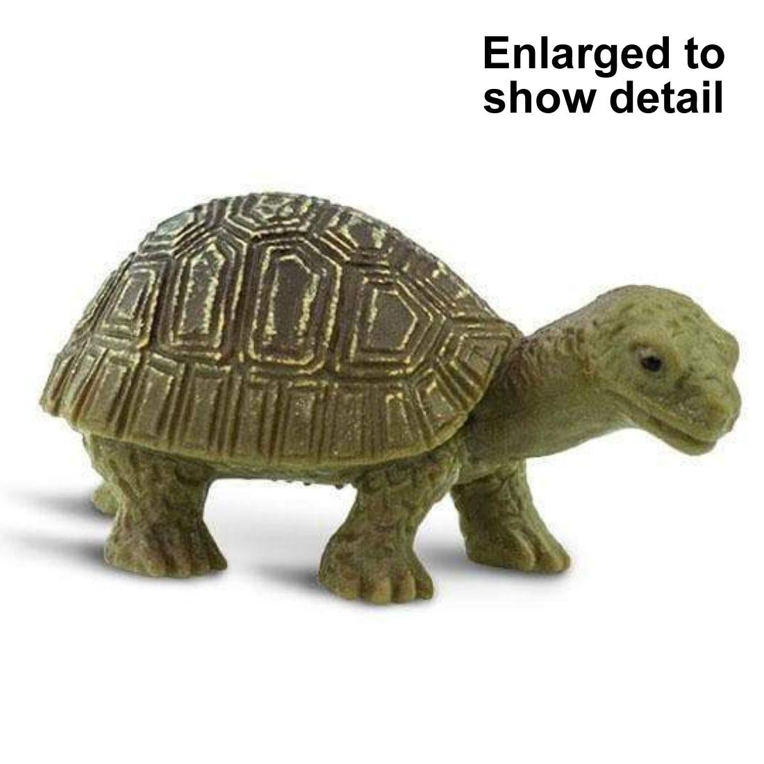 Tortoise Good Luck Mini Figurine with the text Enlarged to Show Detail