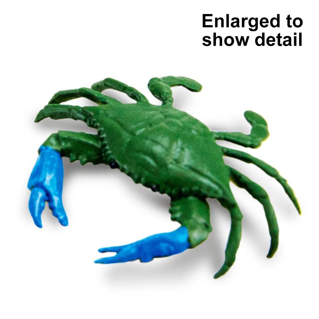 Blue Crab Good Luck Mini with text Enlarged to show detail