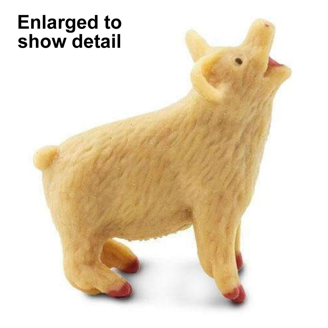 Pig Mini Figurine with the text Enlarged to Show Detail