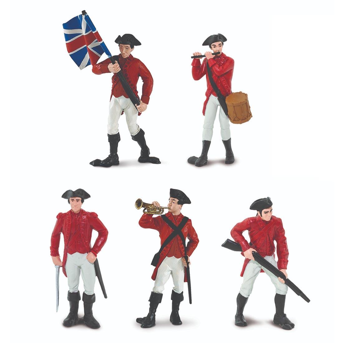 Five British Army Men Figurines